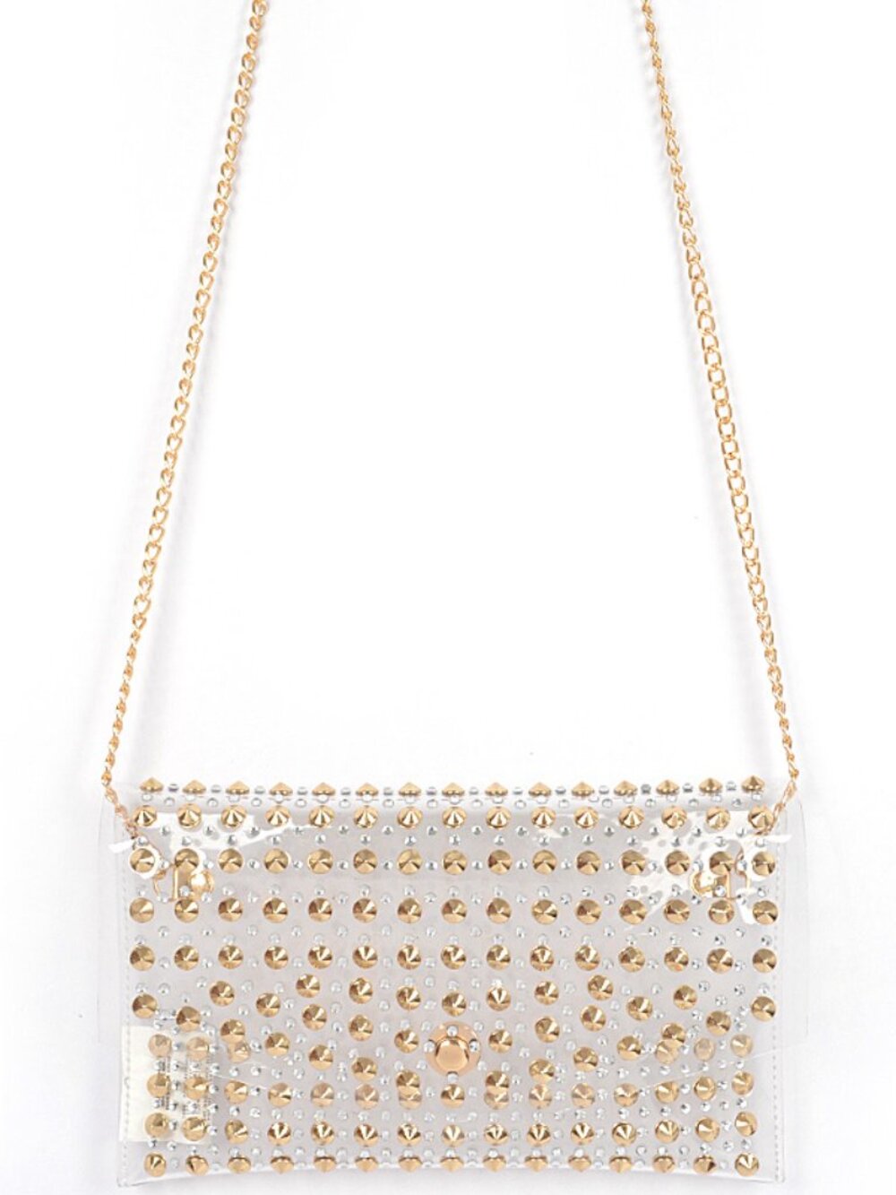 BNWT Brand New Transparent Studded Stadium Bag Cleared Clutch Bag